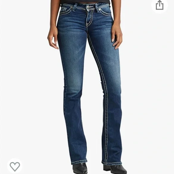 Silver Suki women’s jeans size 28W 34L. - Picture 1 of 8